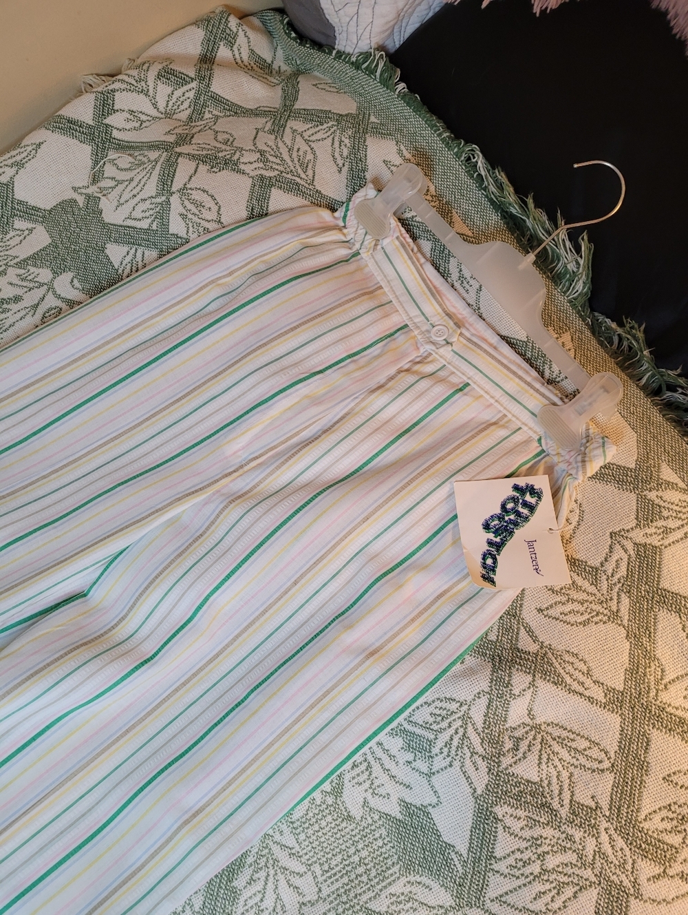 DeadStock Jantzen Striped Wide-Leg Pants in Pastel Multicolor - Picture 2 of 11